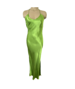 Top Shop High Slit Satin Maxi Dress Womens size 6 Thin Straps Draped Bac... - £28.73 GBP