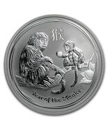 2016 Australia 50 Cents Lunar Year of the Monkey 1/2 oz Silver BU Coin - $1,447.96 MXN