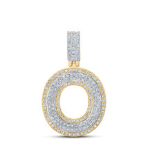 10kt Two-tone Gold Mens Round Diamond O Initial Letter Pendant 1/2 Cttw - £528.89 GBP