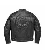 Harley-Davidson Blouson CUIR Motorcycle Skull Reflective Leather Biker J... - £94.39 GBP