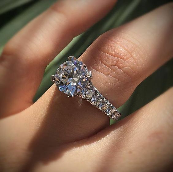 2.45Ct Round Cut White Diamond 925 Sterling Silver Engagement Ring for Women