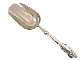 Grande Baroque by Wallace Sterling Silver Ice Scoop HHWS Custom Made 9 3/4&quot; - £62.37 GBP