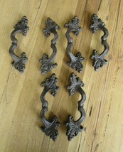 6 Cast Iron Antique Victorian Style Drawer Pull Barn Handle Door Handles... - £19.86 GBP