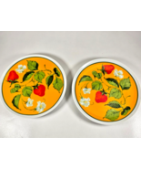 Neiman Marcus Strawberry Plates Set of 2 7.5” Ceramic Japan Vintage Kitchen - $25.73