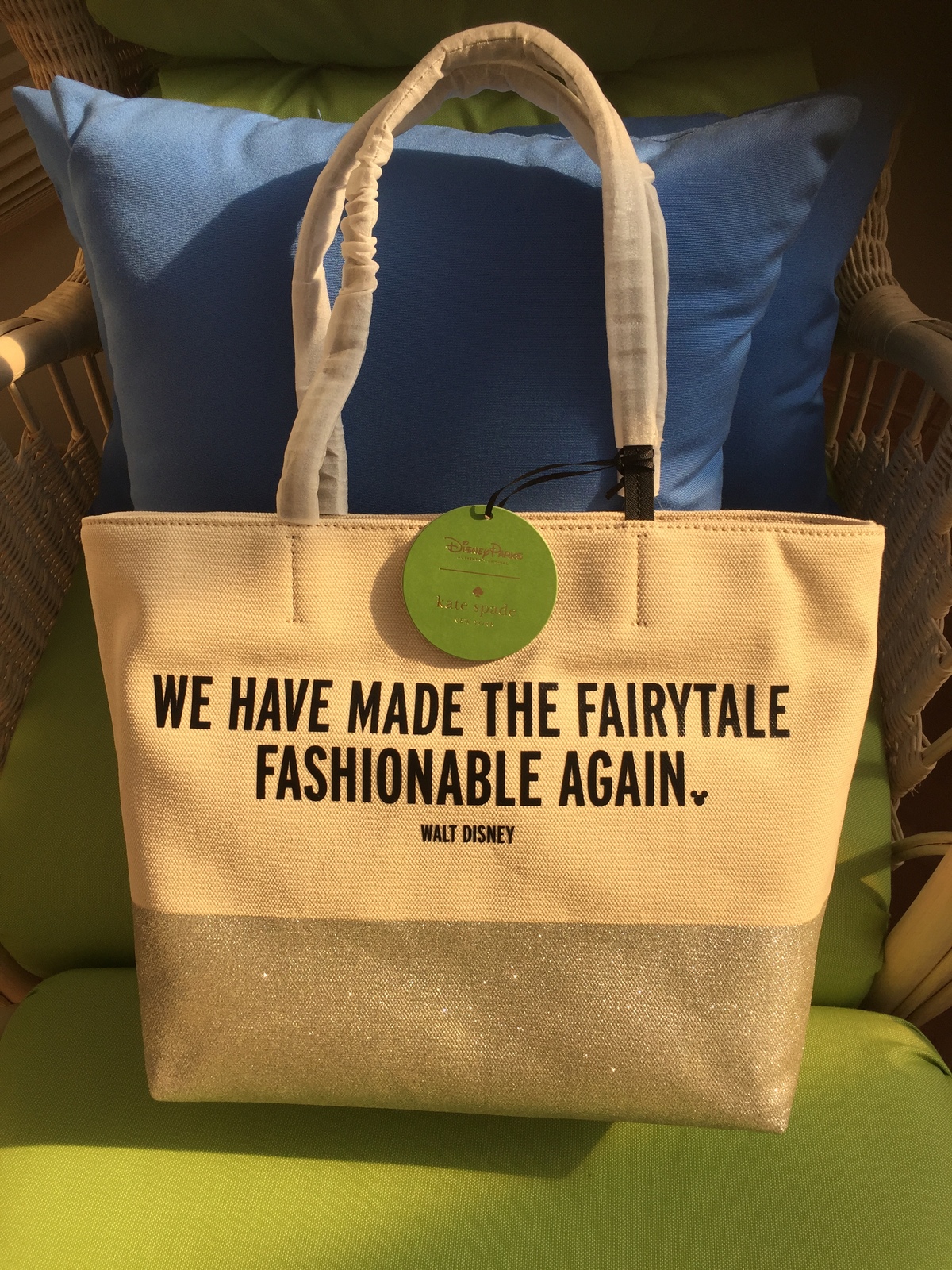 Primary image for NWT/KATE SPADE/DISNEY/WE HAVE MADE THE FAIRYTALE FASHIONALBLE AGAIN/CANVAS TOTE