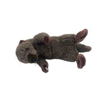 Nanco Plush Otter Realistic Vintage Brown Stuffed Animal Hook &amp; Loop Hands 18&quot; - £11.05 GBP