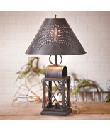 Metal Keeping Room Lamp Punched Tin Metal Willow Tree Shade - £119.52 GBP