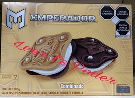 Gamesa Emperador Galletas Chocolate Vanilla Creme Flavor Cookies - 7 Paquetines - $13.54
