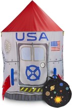 Space Adventure Roarin&#39; Rocket Play Tent w Milky Way Storage Bag NEW - £36.82 GBP