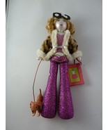 Vintage Ladies With Elegance Coll  Blown Glass ornament Purple Pants and... - $29.61 CAD
