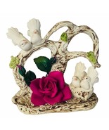 Capodimonte porcelain Bird flowers Savastano Gricci Italy figurine Doves... - £276.33 GBP