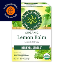 Traditional Medicinals Tea, Organic Lemon Balm, 16 Count (Pack of 1), Green  - £12.55 GBP
