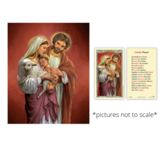 Holy Family 8x10 Ready to Frame Print &amp; Laminated Family Prayer Card Catholic - £9.43 GBP