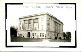 RPPC Garvin County Court House Paul&#39;s Valley Oklahoma OK UNP Postcard P8 - £9.35 GBP