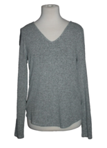 Women’s White House Black Market Gray Size Small V-neck Sweater Shirt Top - $22.50
