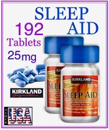 192 Tablets, Sleep Aid, 25 Mg , Kirkland Signature, Nighttime Sleep Aid, - $20.88