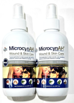 2 Pack MicrocynAH Animal Health Wound &amp; Skin Care Topical Wound Cut Clea... - £27.17 GBP