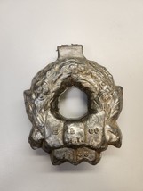 Antique Christmas Wreath Ice Cream or Chocolate Pewter Mold 1146 E &amp; Co N.Y. - £74.69 GBP