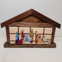 Christmas Completed Cross Stitch Nativity Scene Handmade Wall Hanging De... - £21.12 GBP