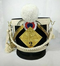 French Napoleonic Black with White Shako Helmet and White POM-2 X-mas Gift - £132.12 GBP