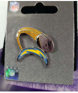 NFL Los Angeles Chargers Logo Enamel Flyng Footbal Lapel Pin Officially ... - $37.26 CAD