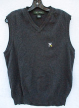 Brooks Brothers Cotton Embroidered Chicken Symbol Sweater Vest Mens Medium - £15.14 GBP