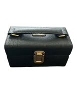 Vintage St.John Designer Case Mini Travel Top Handle Trunk Bag Mirror Black - $189.34