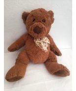 Walmart Brown Teddy Bear Plush Stuffed Animal Floral Striped Bow - £21.78 GBP