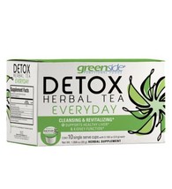 Greenside Detox Everyday Herbal Tea 10 count box. bundle of 2 - £38.90 GBP