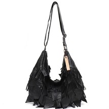 SC Women   Skin Hobo Handbags Boho Style Retro Tel Purses Leather work Large  Cr - £94.69 GBP