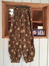 Free People Midnight Hour Paper Bag Pants Brown Floral NWT Sz M - £38.95 GBP