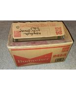VTG Budweiser Cardboard 24 12OZ Bottle Box Crate King Of Beers Longview ... - $27.99
