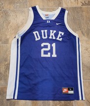 Duke Blue Devils Nike Team Sports Basketball Jersey White/Blue #21 Size Large - £38.71 GBP