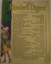 The Reader’s Digest, Articles of Lasting Interest: February 1944 - $25.00