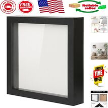 8x8 Rustic Wood Shadow Box with Glass Cover - Perfect for Awards &amp; Memories - $34.40 CAD
