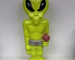 Vintage Blow Mold 36&quot; Green Space Alien w/Ray Gun Halloween Lighted Figu... - £198.10 GBP