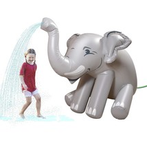 GoFloats Giant Inflatable Elephant Party Sprinkler 5 Feet Tall Yard Spri... - £52.44 GBP