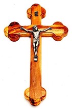 Olive Wood Cross Made in Bethlehem Jerusalem (Size L/22 x W/13 cm) - £18.77 GBP