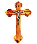 Olive Wood Cross Made in Bethlehem Jerusalem (Size L/22 x W/13 cm) - £18.55 GBP