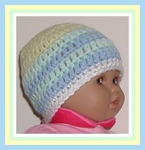 Blue And Mint Green Baby Boy Hat, Mint Green Blue Yellow Preemie Boys Hat - £4.92 GBP