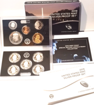 2019 S US Mint Silver Proof Set - 11 Coins COA Original Box - £81.77 GBP