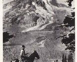 RPPC Mount Rainier National Park - View From Plummer Peak - Man on Horse... - £4.94 GBP