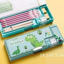 Stationery box with pencil sharpener Plastic pencil case School storage box kid - £122.10 GBP