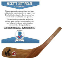 Garnet Hathaway Calgary Flames Auto Hockey Stick Blade Autographed Becke... - $128.66