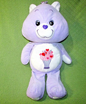 28&quot; Care Bears SHARE BEAR 2007 JUMBO Purple Plush Pillow Style Ice Cream... - $24.57