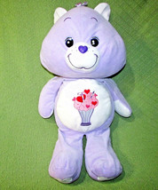 28&quot; Care Bears SHARE BEAR 2007 JUMBO Purple Plush Pillow Style Ice Cream... - £19.41 GBP