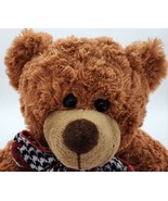 Alabama Crimson Bow Ribbon Burton plus Burton 11&quot;  2 Toned Brown Bear Plush - £19.02 GBP