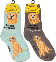 Golden Retriever Dog Socks Novelty Dress Casual SOX Puppy Pet Foozys 2 P... - £9.57 GBP