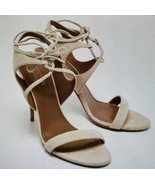 Aquazzura Colette 105 Suede Cut Out 3” Inch Sandals Heels Taupe Beige Si... - $1,853.91 MXN