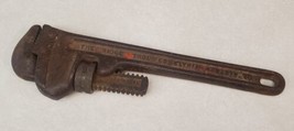Vintage Ridgid No. 10 Pipe Wrench The Ridge Tool Co. Elyria USA 2&quot; Jaw - $19.60